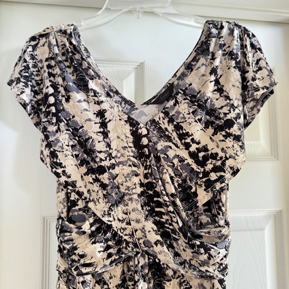 Soma Printed Faux Wrap Dress - Size Medium - Picture 2 of 5